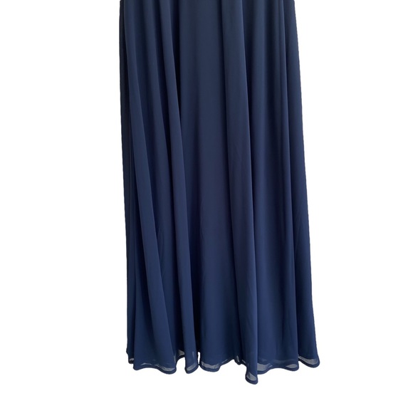 Jenny yoo Navy Blue “mila” cold shoulder formal wedding event bridesmaid gown - Picture 7 of 16